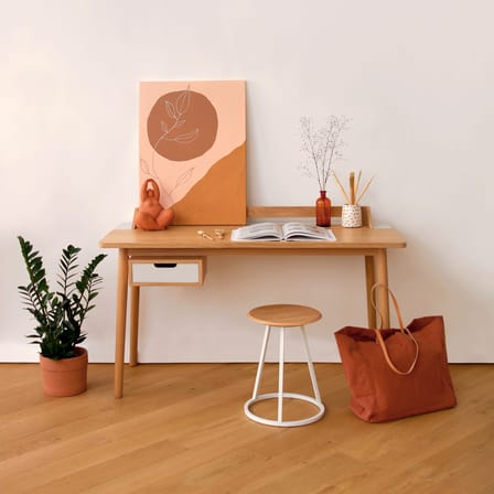 Bureau Honoré bois blanc / Chêne - Hartô