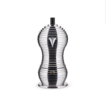 Cafetière italienne Pulcina métal noir / Induction - 3 tasses - Alessi
