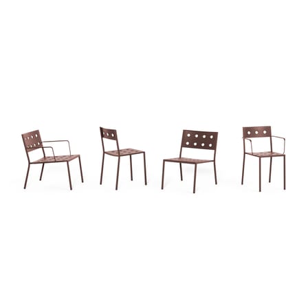 Chaise empilable Balcony métal rouge / Bouroullec, 2022 - Hay