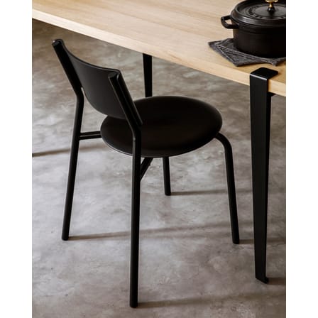 Chaise empilable SSDr plastique noir / Plastique recyclé - TIPTOE