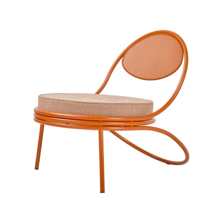 Fauteuil rembourré Copacabana métal orange / Mathieu Matégot, 1955 - Gubi
