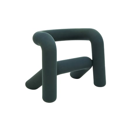 Fauteuil rembourré Extra Bold vert / Tissu Kvadrat mélangé - Moustache