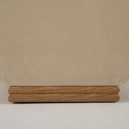 Gepolsterte Bank Galerie Vivienne textil beige holz natur / L 155 cm - Exklusiv - Lelièvre Paris