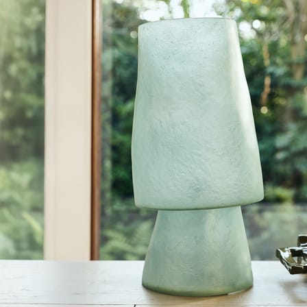 Lampada da tavolo  corian blu / H 51.5 cm - Fibra di vetro - HK LIVING