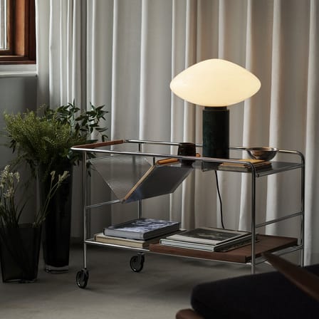 Lampe de table Mist AP17 verre vert / Marbre - Ø 37 x H 41 cm - &tradition