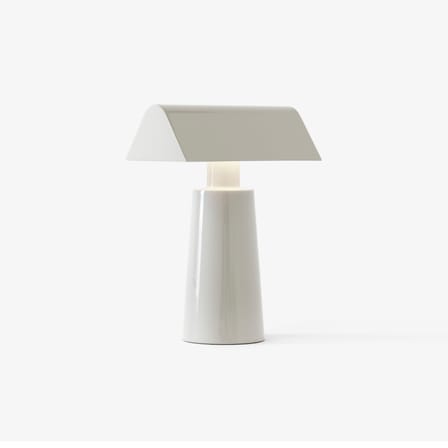 Lampe sans fil rechargeable Caret MF1 métal gris / H 22 cm - &tradition