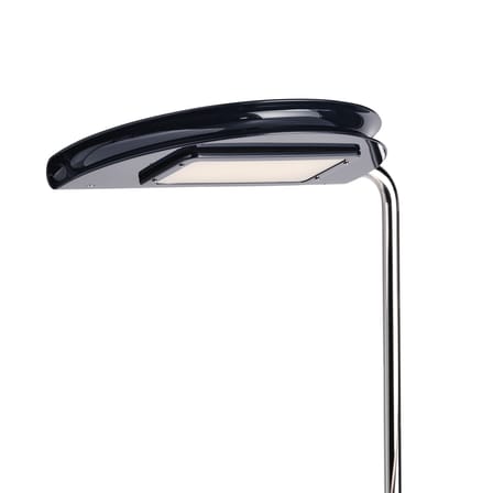 Lampadaire Mezzaluna LED métal bleu / Bruno Gecchelin, 1975 - Orientable - DCW éditions
