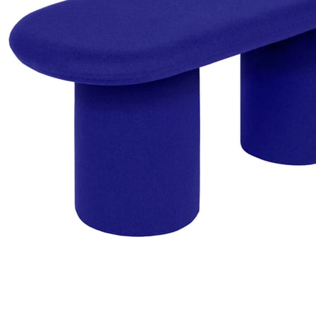 Banc rembourré Rull tissu bleu / 130 cm - NOO.MA