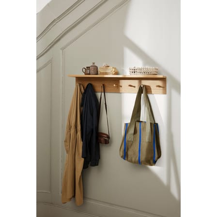 Appendiabiti Place Large legno naturale / Mensola - L 105 cm - Ferm Living