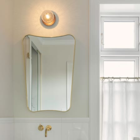 Applique salle de bains Liila 1 Small / Plafonnier - Ø 12 cm / Verre facetté - NUURA