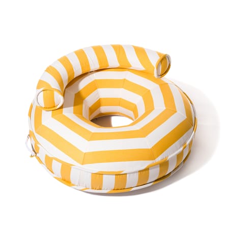 Pouf d'extérieur flottant Canvas tissu jaune - BUSINESS & PLEASURE