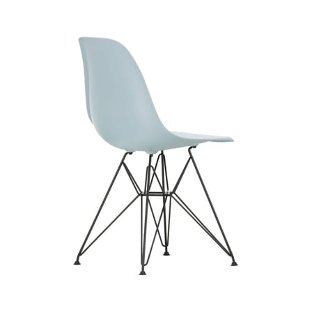 Sedia RE DSR - Eames Plastic Side Chair materiale plastico blu / (1950) - Gambe nere / Riciclata - Vitra