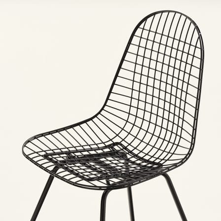Sedia Wire Chair DKX metallo nero / By Charles & Ray Eames, 1951 - Vitra