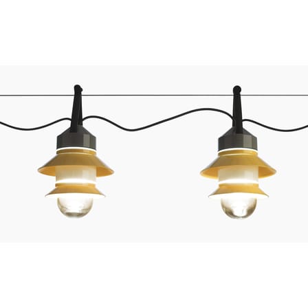 Lampe d'extérieur Santorini verre plastique jaune / à suspendre - Câble avec prise - Marset