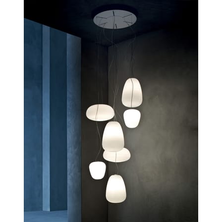 Suspension Rituals 2 verre blanc / Ø 34 x H 19 cm - Foscarini