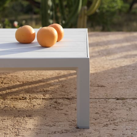 Table basse Maximo blanc / 80 x 80 x H 25,5 cm - NARDI