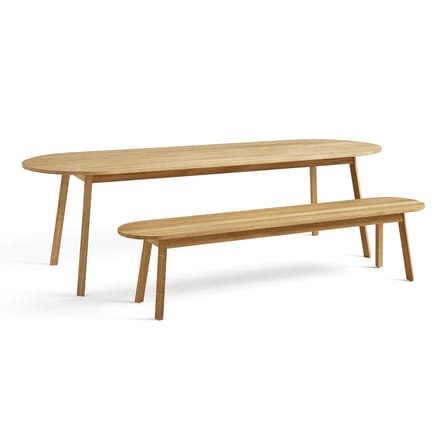 Table ovale Triangle bois beige / 250 x 85 cm - Hay
