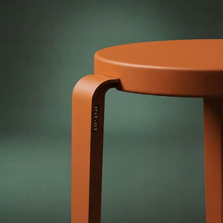 Tabouret empilable Lou Chroma bois rouge / Bois éco-certifié - TIPTOE