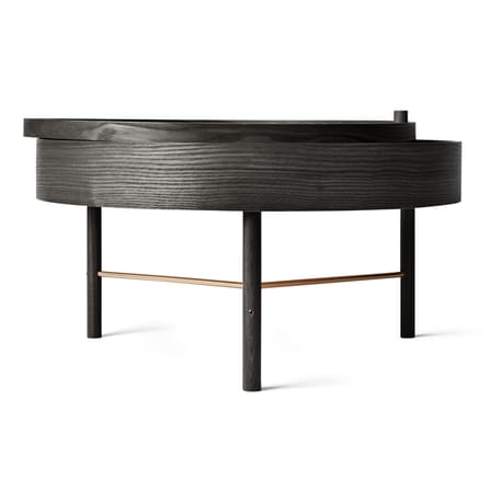 Tavolino Turning table legno nero / Scomparto - Ø 65 cm - Audo Copenhagen