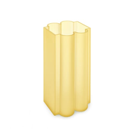 Vase Okra plastique jaune / H 34 cm - Recyclé / Patricia Urquiola, 2023 - Kartell