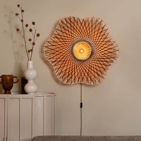 Applique avec prise Madura / Ø 87 cm - Bambou - GOOD&MOJO