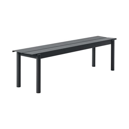 Linear Bench metal black / Steel - L 170 cm - Muuto