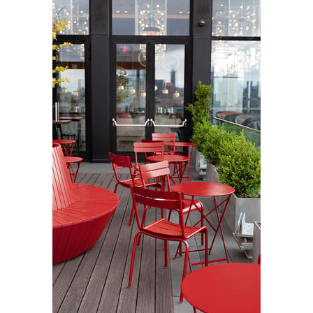 Tavolo pieghevole Bistro metallo rosso / Ø 60 cm - Acciaio / 2 persone - Fermob