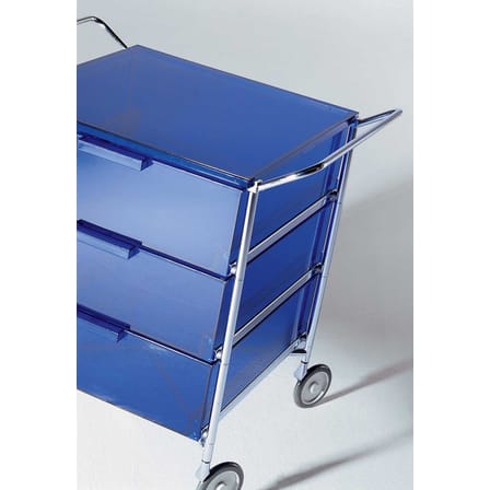 Caisson à roulettes Mobil plastique blanc / 3 tiroirs - Kartell