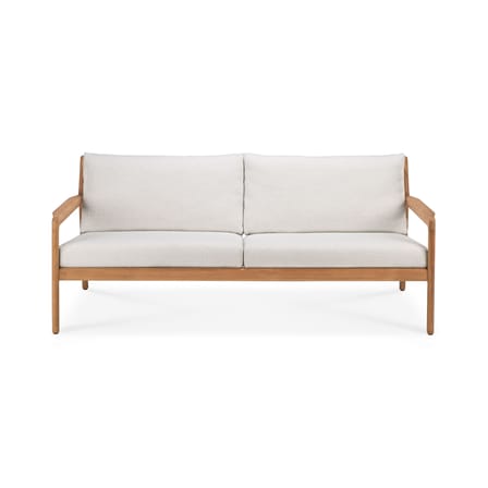 Canapé de jardin 2 places Jack Outdoor tissu bois blanc / L 180 cm - Teck - Ethnicraft