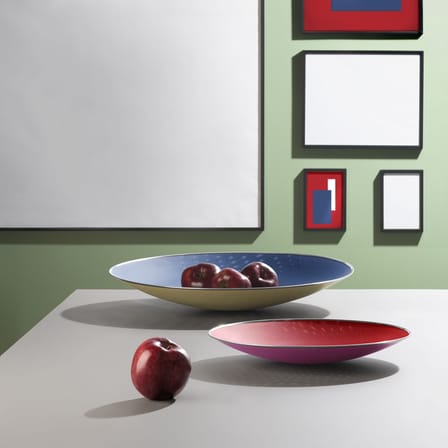 Centre de table Cohncave métal bleu Ø 49 cm / Alessi 100 Values Collection - Susan Cohn, 1992 - Alessi
