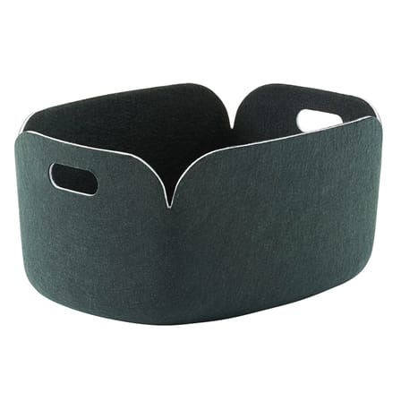 Cestino Restore tessuto verde / 35 x 48 cm - Feltro 100% riciclato - Muuto