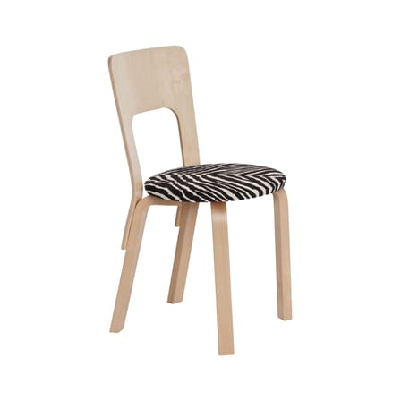 Chaise rembourrée 66 tissu noir / Alvar Aalto, 1935 - ARTEK
