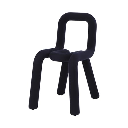 Chaise rembourrée Bold tissu bleu - Moustache