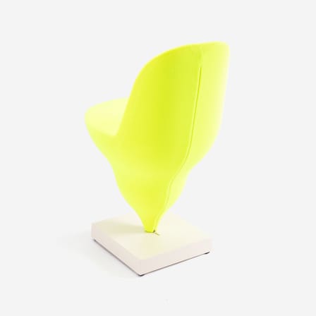 Chaise rembourrée Gelato tissu jaune - Moustache