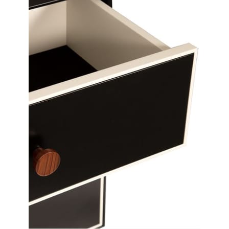 Essence Chest of drawers wood black / L 100 x H 75 cm - Wood & rattan - Maison Sarah Lavoine
