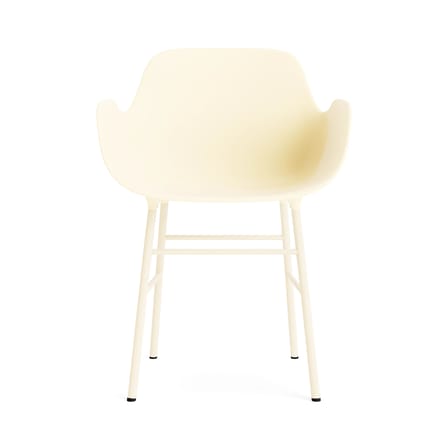 Fauteuil Form plastique beige / Pieds métal - Normann Copenhagen
