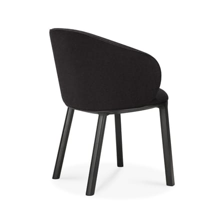 Fauteuil rembourré Unda tissu noir - Ethnicraft