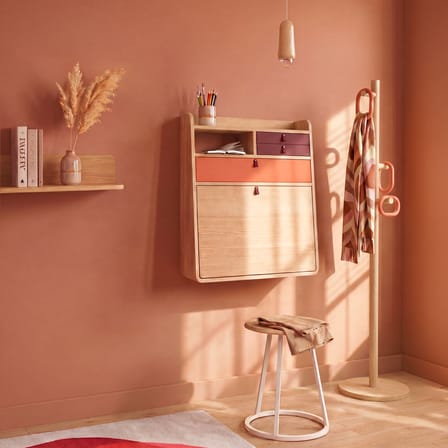 Gaston Wall writing desk wood orange / L 60 x H 72 cm - Hartô