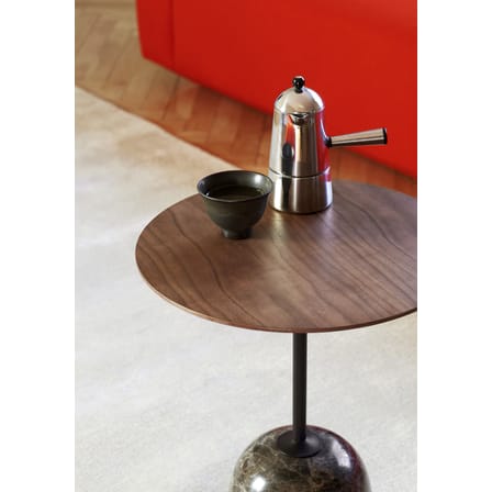 Guéridon Lato LN8 marbre bois naturel / Marbre & bois - Ø 40 x H 50 cm - &tradition