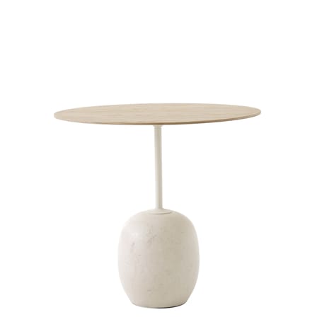 Guéridon Lato LN9 marbre bois naturel / Marbre & bois - 50 x 40 x H 45 cm - &tradition