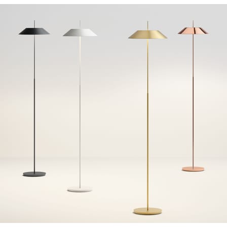 Lampada a stelo Mayfair oro metallo LED / H 147 cm - Vibia