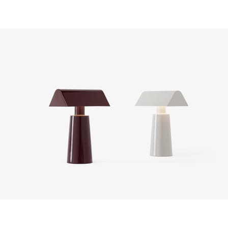 Lampe sans fil rechargeable Caret MF1 métal gris / H 22 cm - &tradition