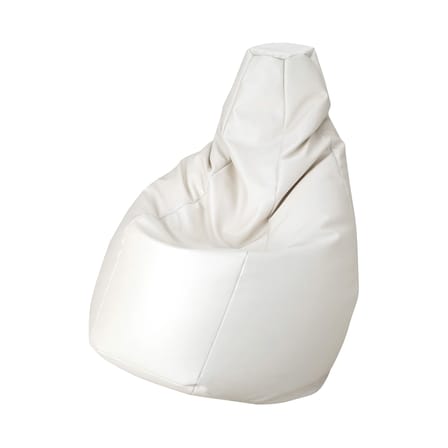 Pouf d'extérieur Sacco Outdoor Large tissu blanc / 80 x 80 cm - Réédition 1968 - Zanotta