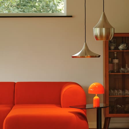 Sospensione Unbeaten Fat LED metallo argento / Ø 24 cm x H 30 cm - Tom Dixon