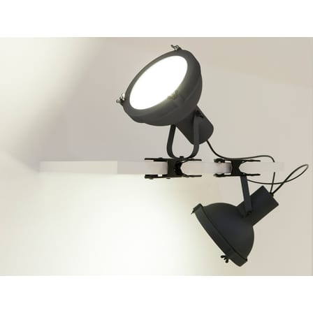 Spot à pince Projecteur 165 métal gris noir by Le Corbusier / Réédition 1954 - Nemo