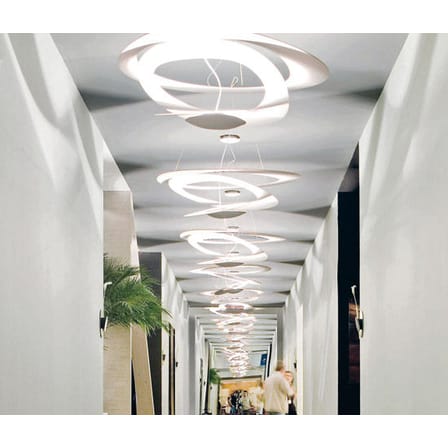 Suspension Pirce métal blanc / Ø 97 cm - Artemide