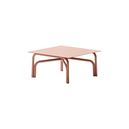 Table basse Salo métal orange / 70 x 70 x H 35 cm - Unopiu