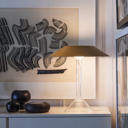 Chapeaux LED Table lamp metal yellow / Ø 44 x H 47 cm - Foscarini