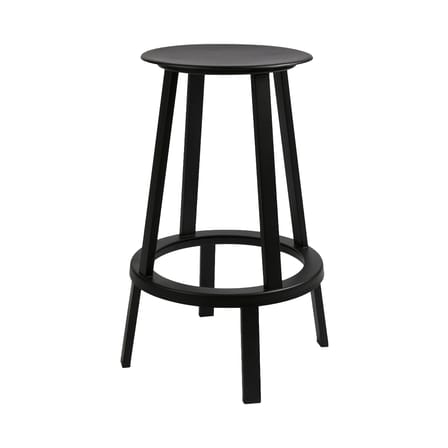 Tabouret haut pivotant Revolver métal noir / H 65 cm - Hay