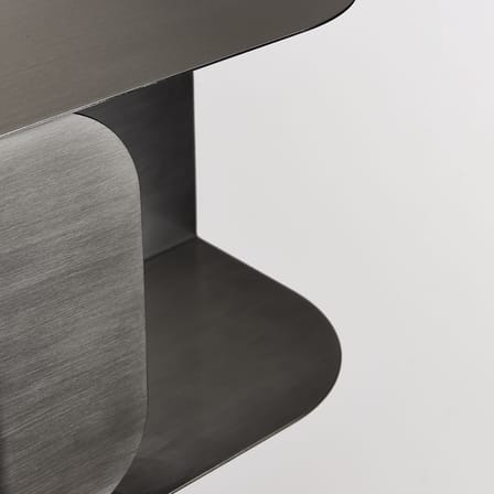 Steel Wall-mounted bedside table metal silver / L 40 cm - NOBODINOZ